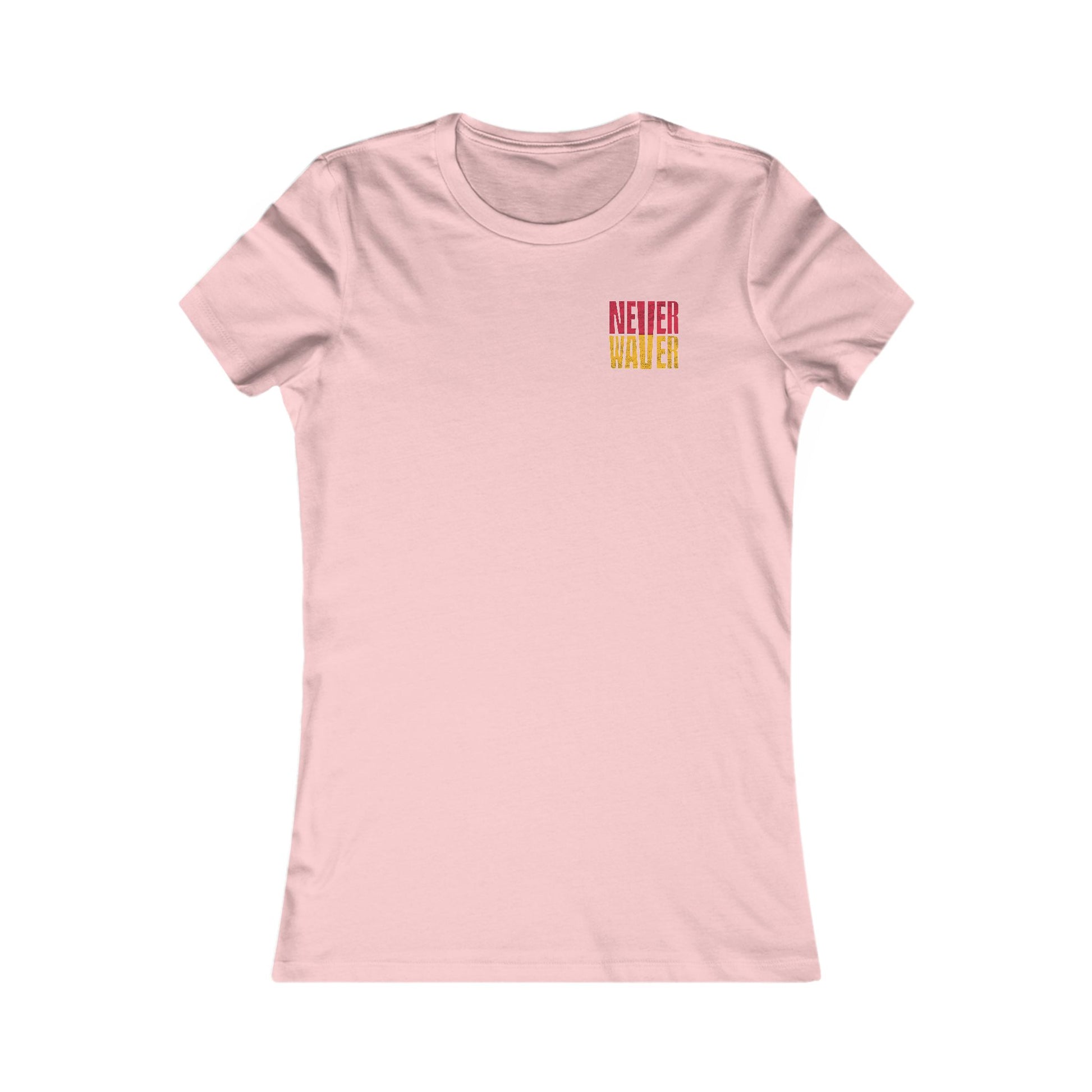 Kansas Fans Never Waver W-Leopard Football Women's Favorite Tee - Never Waver