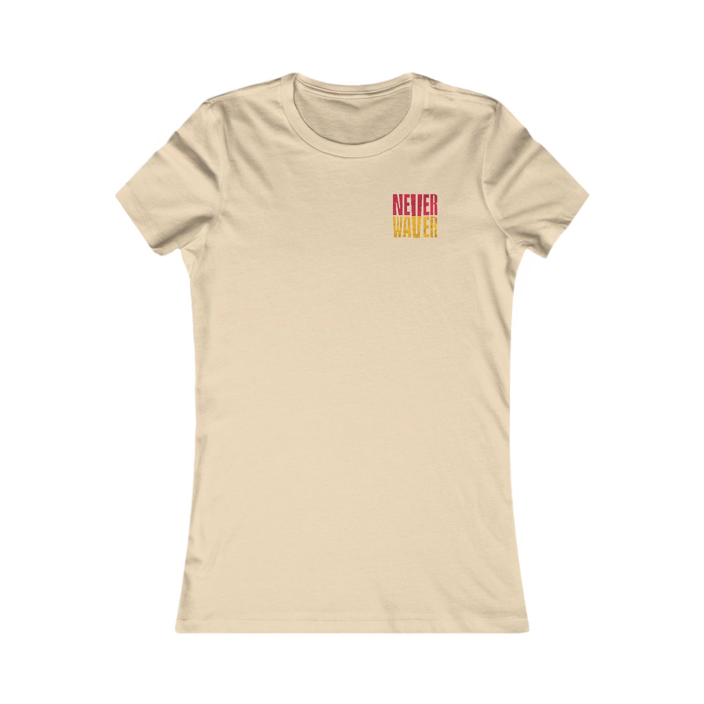 Kansas Fans Never Waver W-Leopard Football Women's Favorite Tee - Never Waver