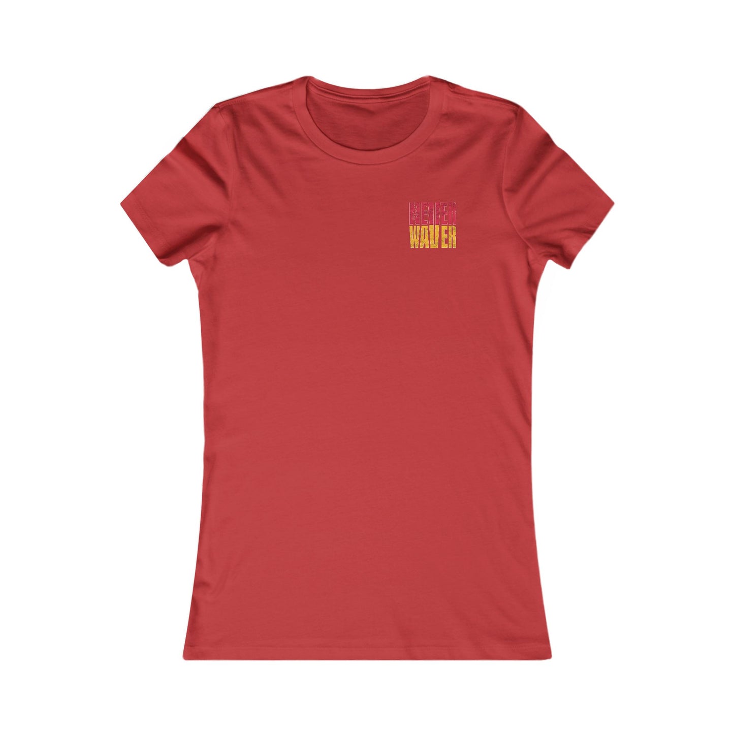 Kansas Fans Never Waver W-Leopard Football Women's Favorite Tee - Never Waver