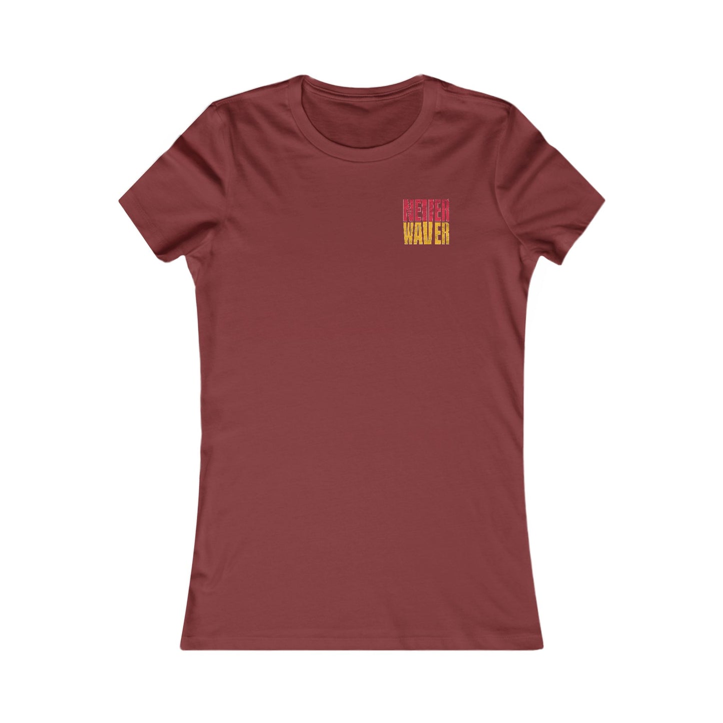 Kansas Fans Never Waver W-Leopard Football Women's Favorite Tee - Never Waver