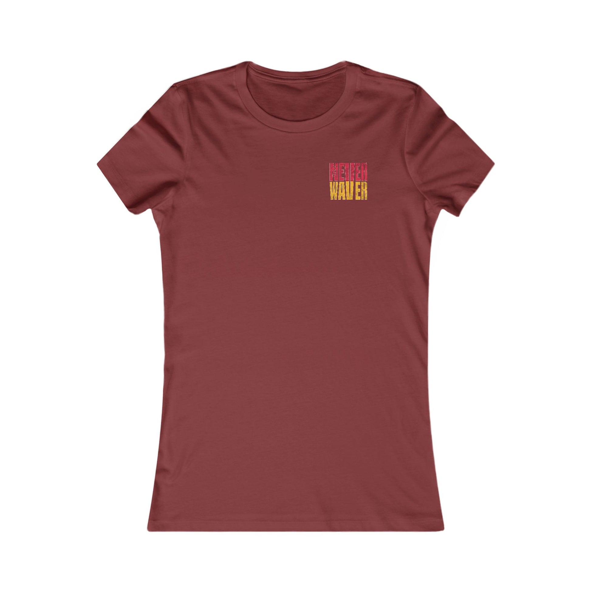 Kansas Fans Never Waver W-Leopard Football Women's Favorite Tee - Never Waver