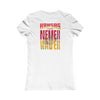 Kansas Fans Never Waver W-Leopard Football Women's Favorite Tee - Never Waver