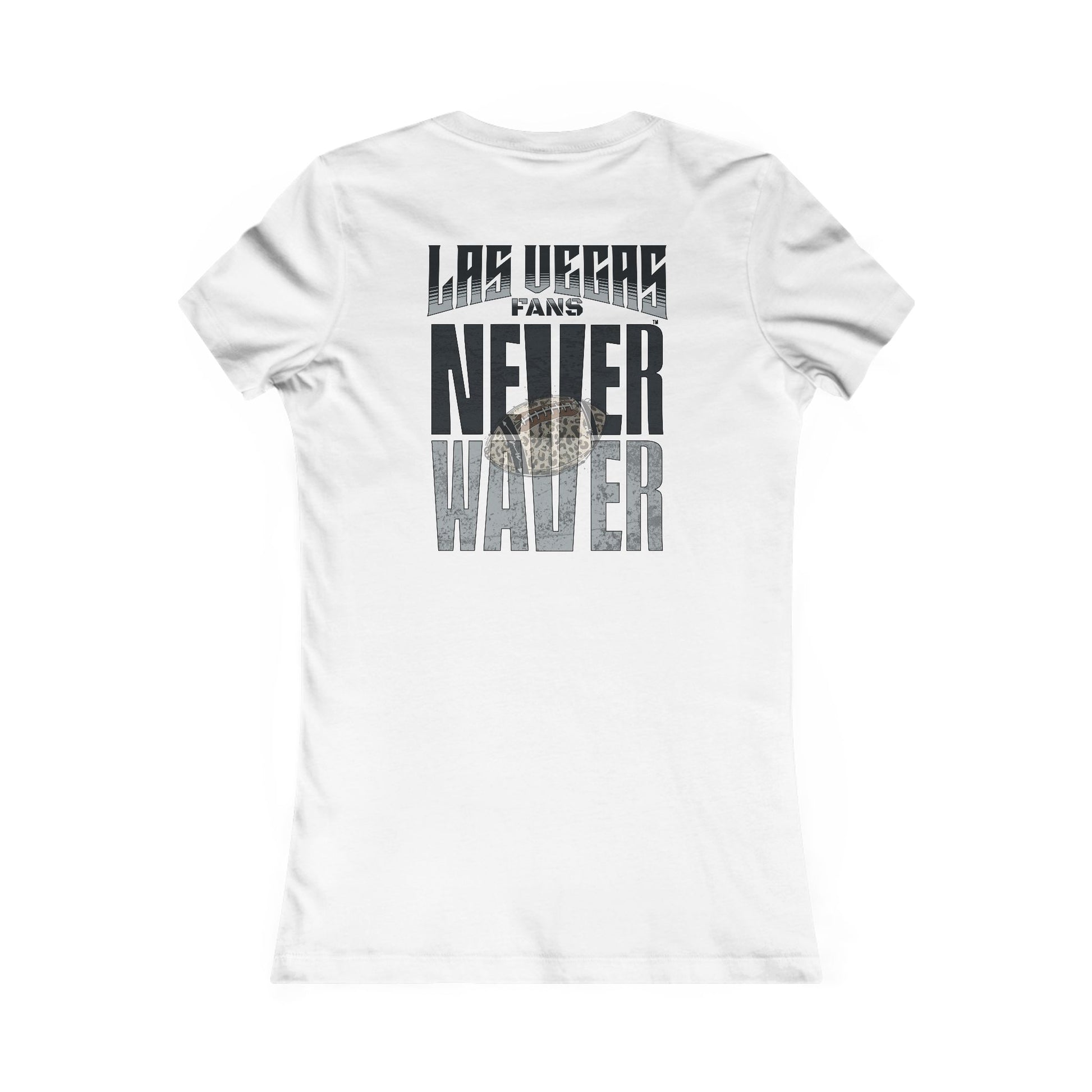 Las Vegas Fans Never Waver W-Leopard Football Women's Favorite Tee - Never Waver
