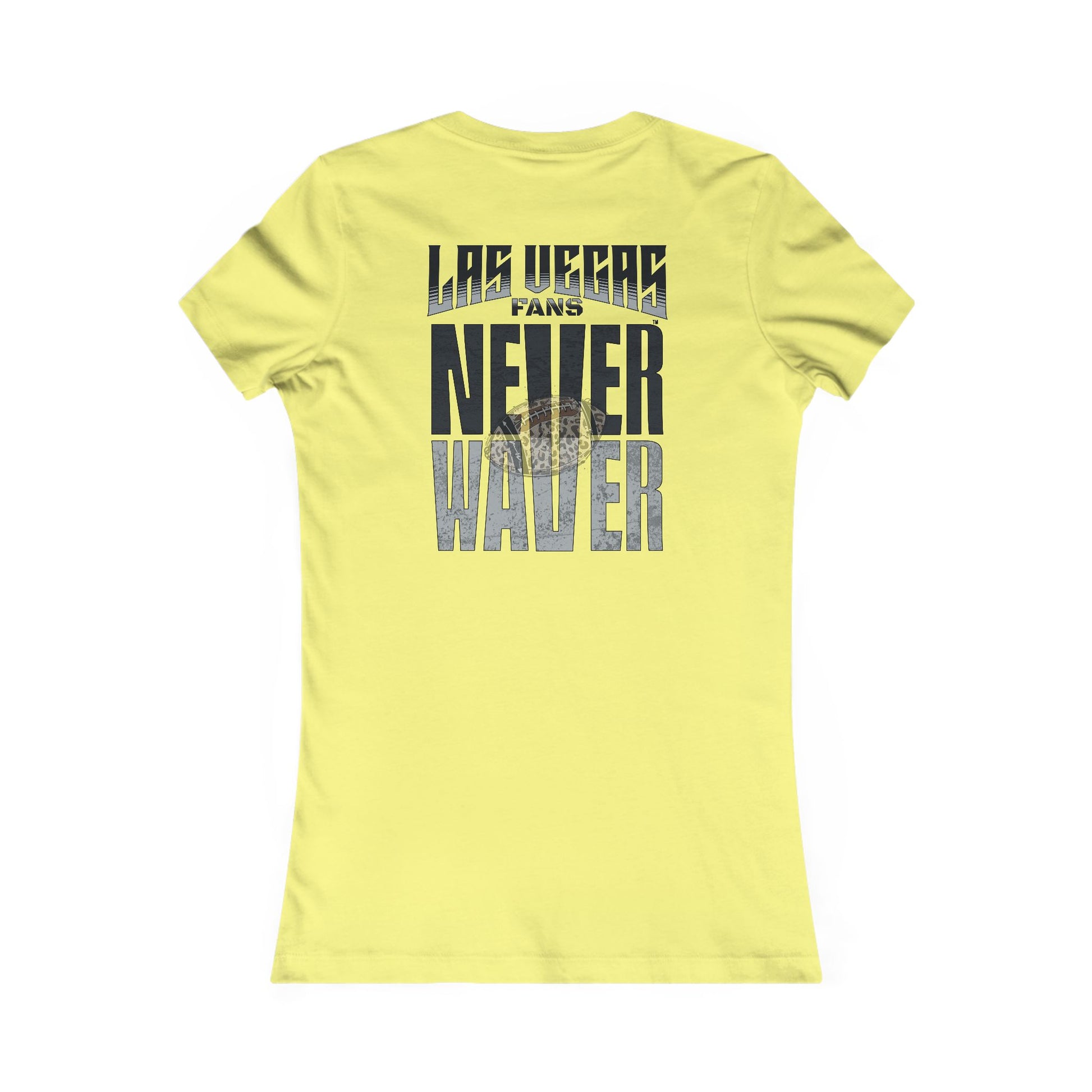 Las Vegas Fans Never Waver W-Leopard Football Women's Favorite Tee - Never Waver