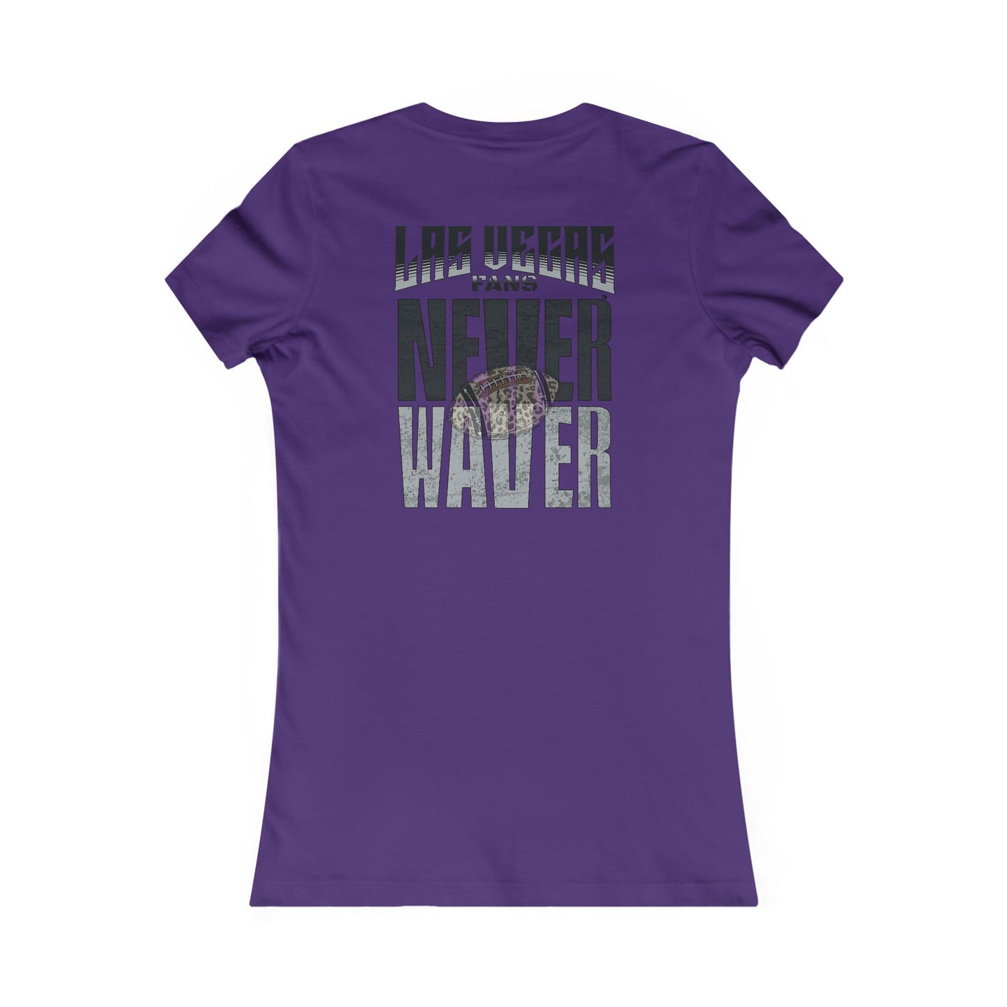 Las Vegas Fans Never Waver W-Leopard Football Women's Favorite Tee - Never Waver