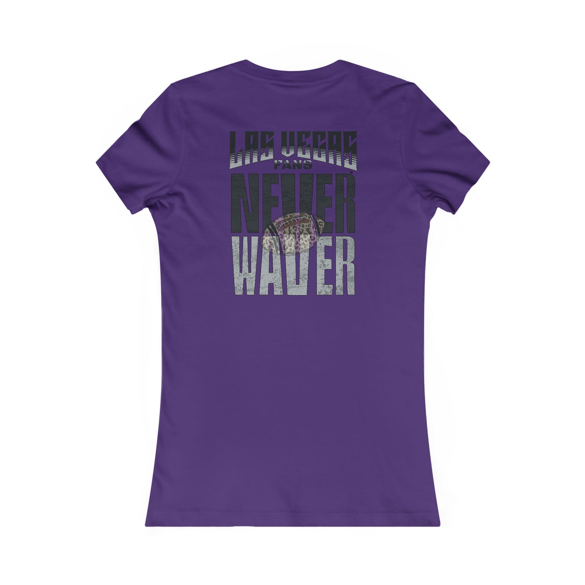Las Vegas Fans Never Waver W-Leopard Football Women's Favorite Tee - Never Waver