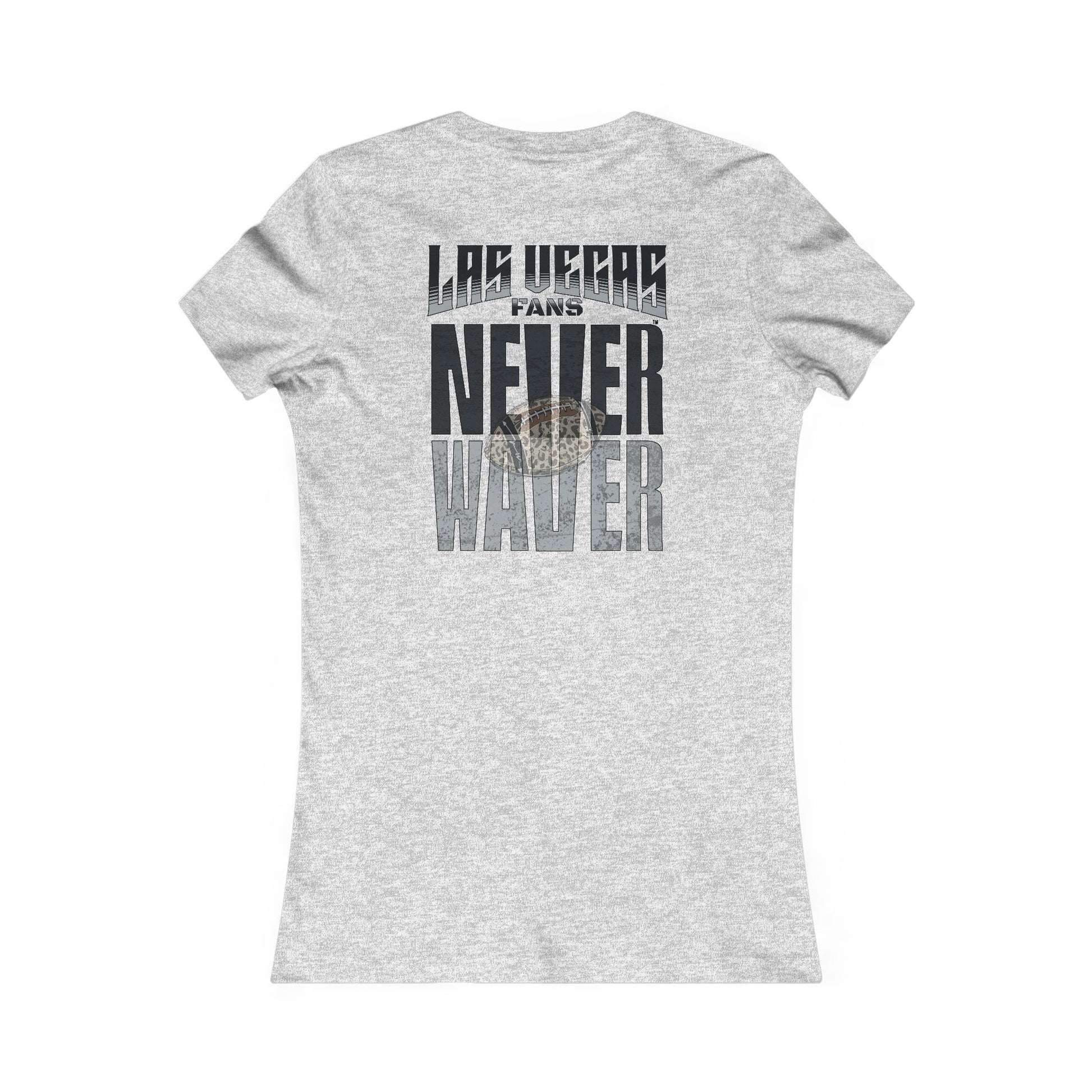 Las Vegas Fans Never Waver W-Leopard Football Women's Favorite Tee - Never Waver