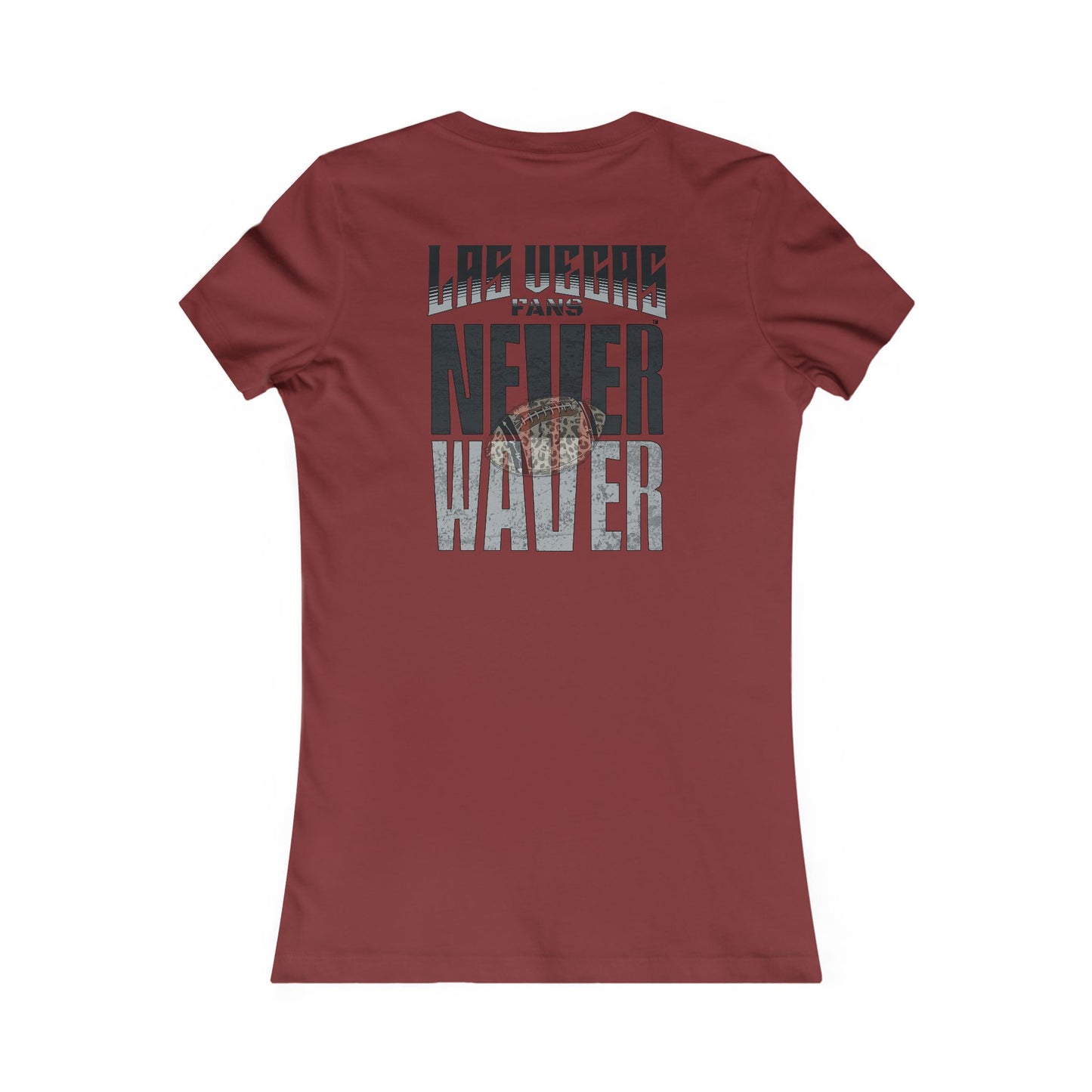 Las Vegas Fans Never Waver W-Leopard Football Women's Favorite Tee - Never Waver