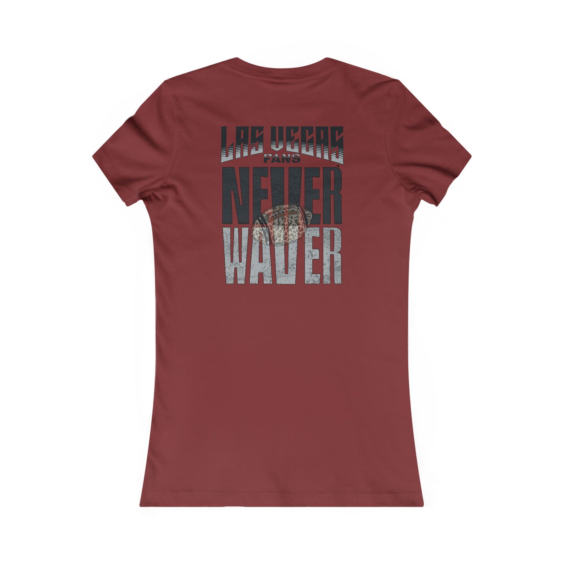 Las Vegas Fans Never Waver W-Leopard Football Women's Favorite Tee - Never Waver