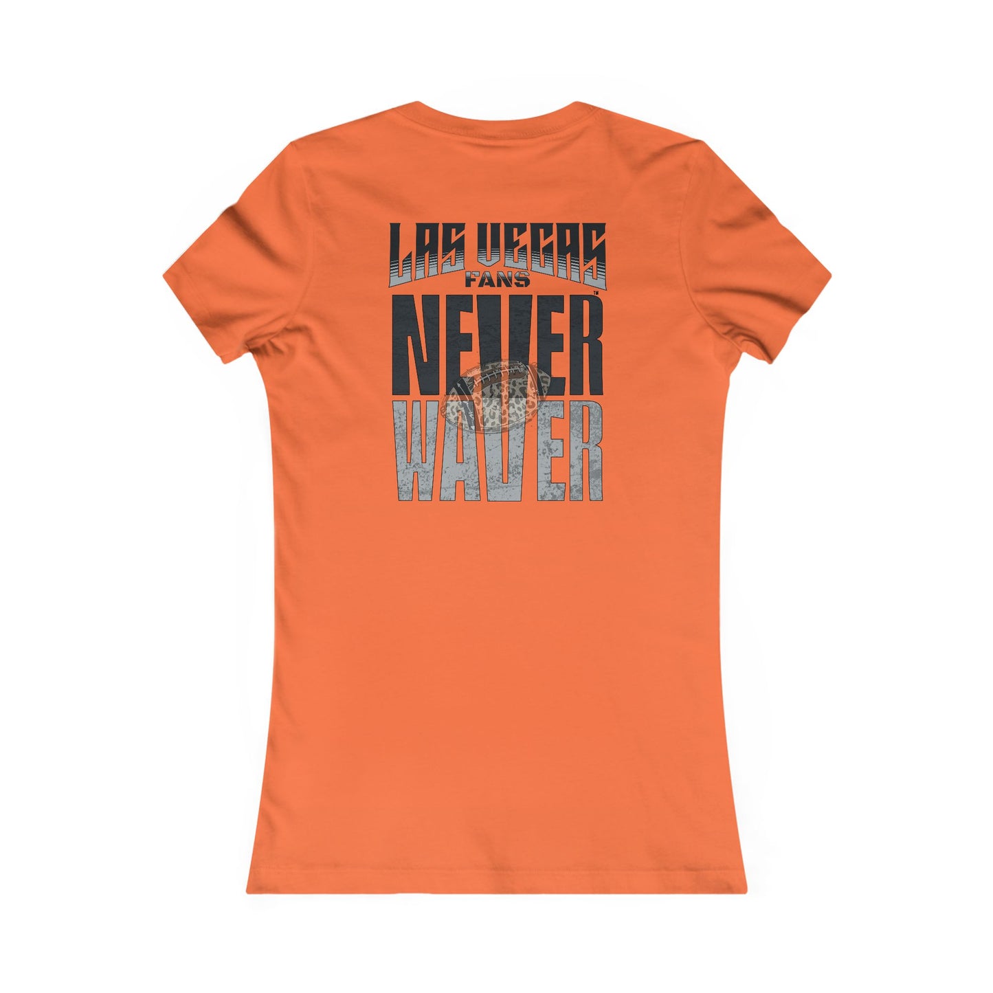 Las Vegas Fans Never Waver W-Leopard Football Women's Favorite Tee - Never Waver