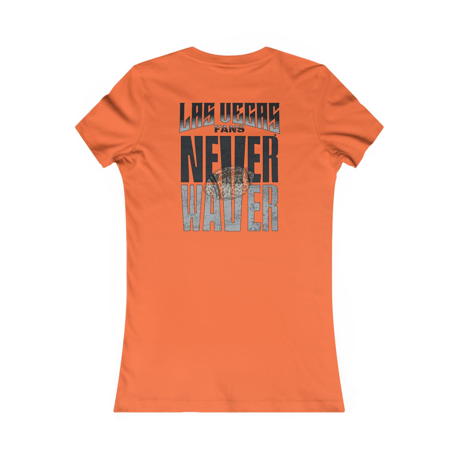Las Vegas Fans Never Waver W-Leopard Football Women's Favorite Tee - Never Waver