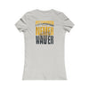 Pittsburgh Never Waver With Leopard Football Women's Favorite Tee - Never Waver