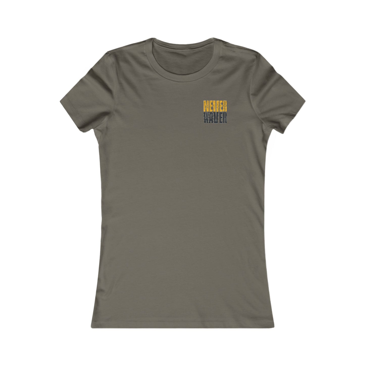 Pittsburgh Never Waver With Leopard Football Women's Favorite Tee - Never Waver