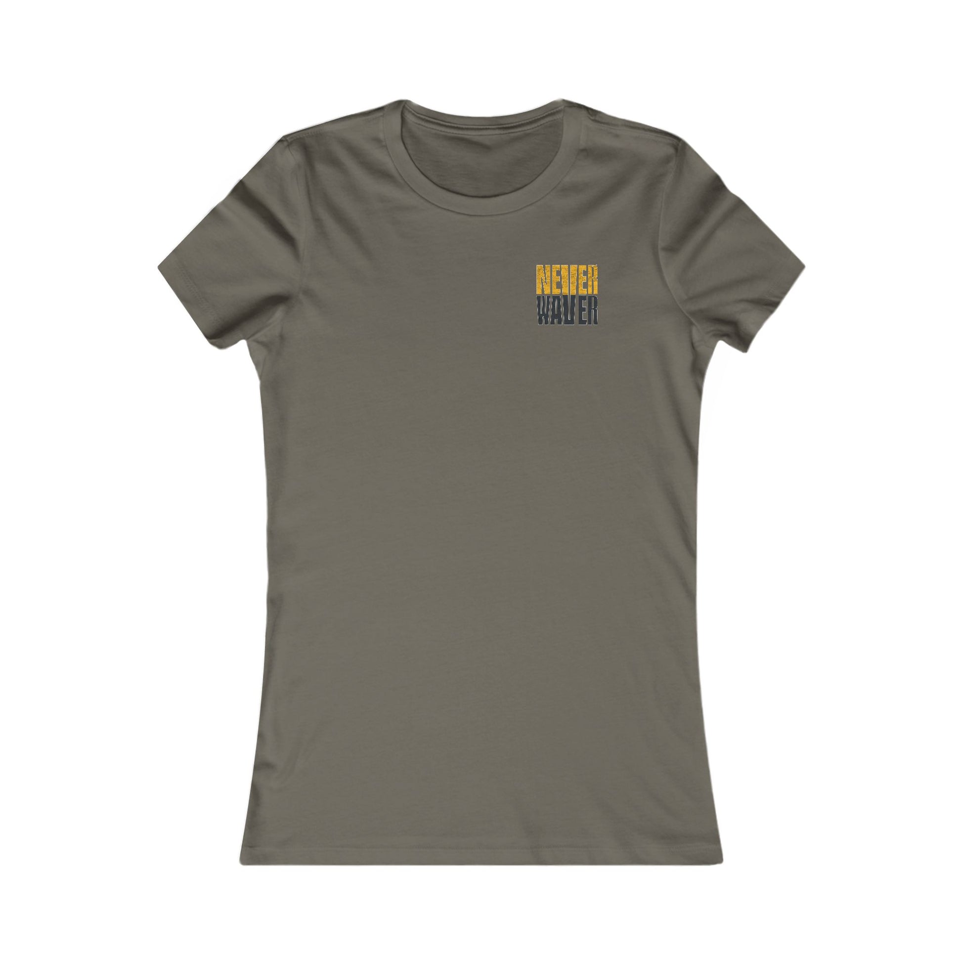 Pittsburgh Never Waver With Leopard Football Women's Favorite Tee - Never Waver