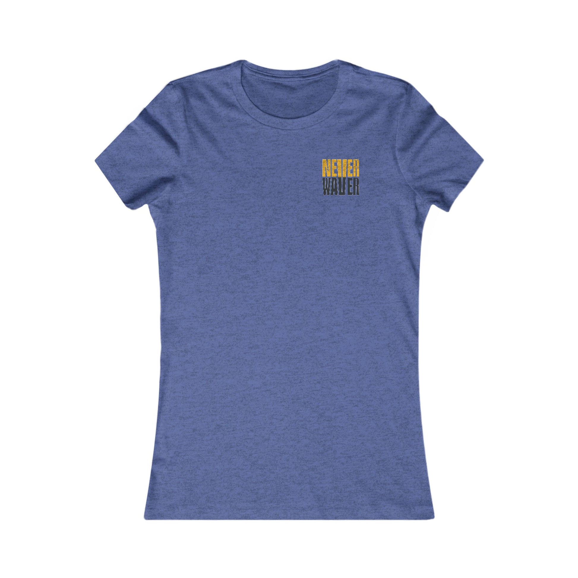 Pittsburgh Never Waver With Leopard Football Women's Favorite Tee - Never Waver
