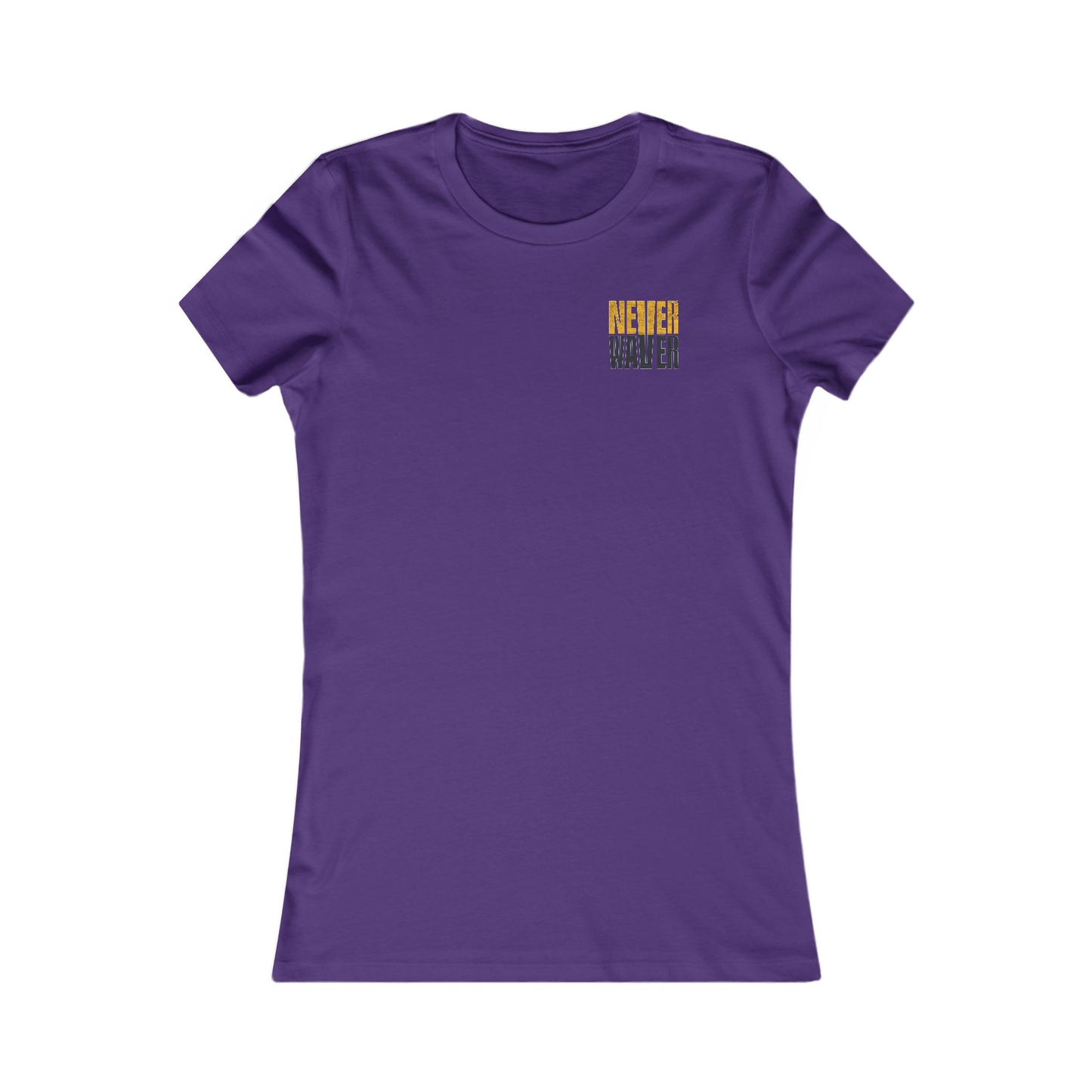 Pittsburgh Never Waver With Leopard Football Women's Favorite Tee - Never Waver