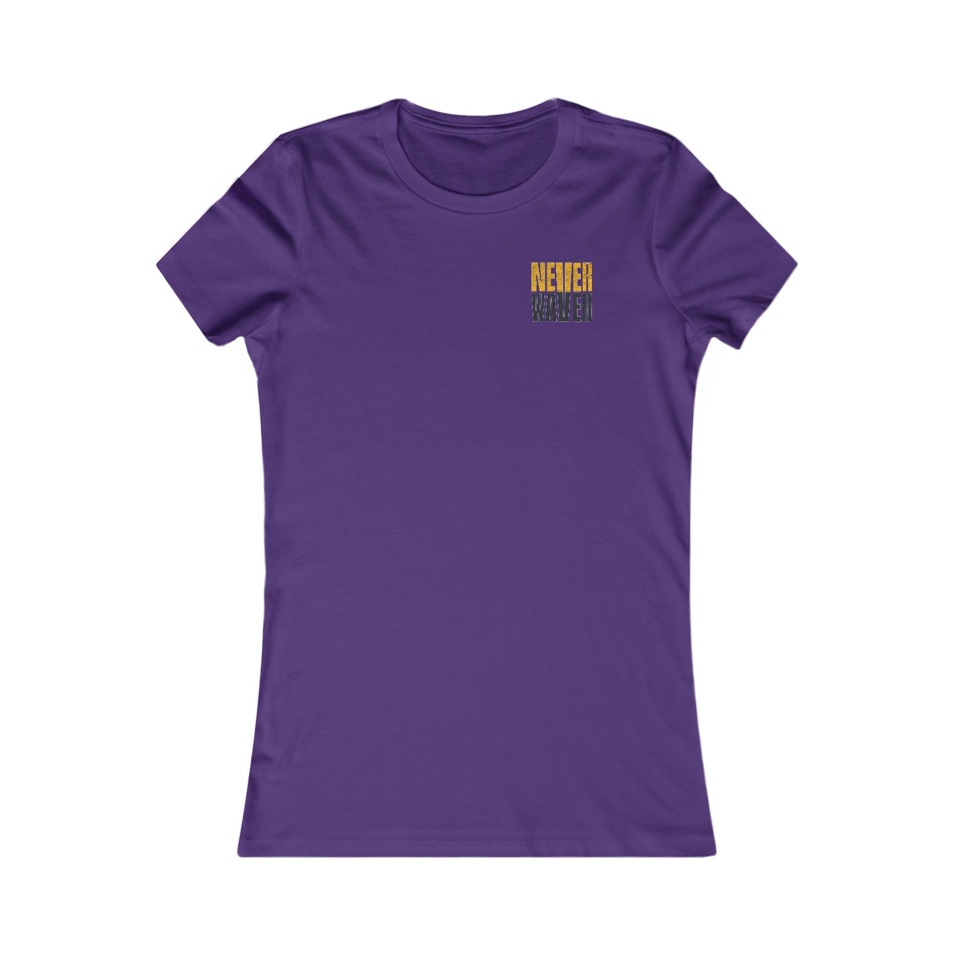 Pittsburgh Never Waver With Leopard Football Women's Favorite Tee - Never Waver