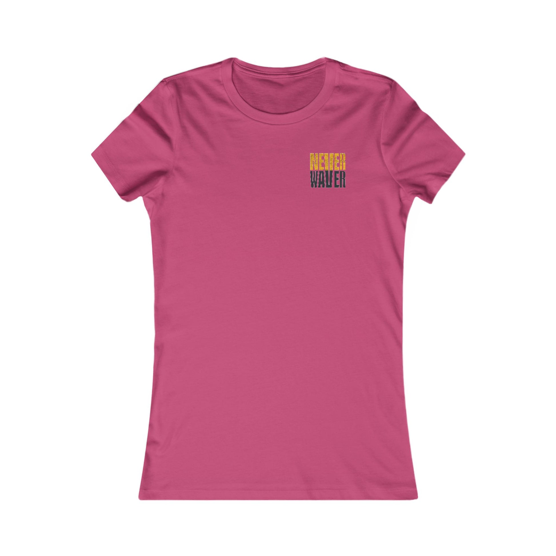 Pittsburgh Never Waver With Leopard Football Women's Favorite Tee - Never Waver