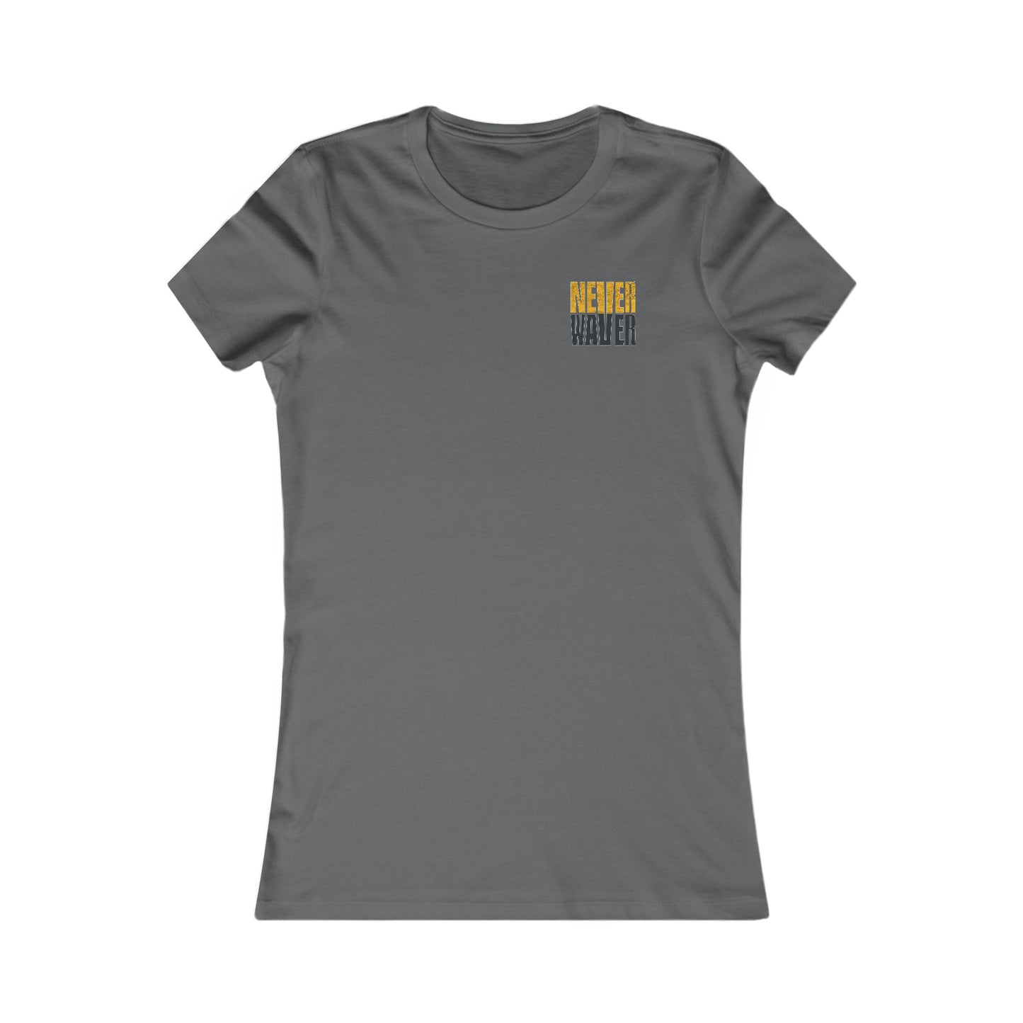 Pittsburgh Never Waver With Leopard Football Women's Favorite Tee - Never Waver