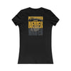 Pittsburgh Never Waver With Leopard Football Women's Favorite Tee - Never Waver