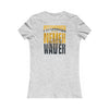Pittsburgh Never Waver With Leopard Football Women's Favorite Tee - Never Waver
