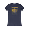 Pittsburgh Never Waver With Leopard Football Women's Favorite Tee - Never Waver