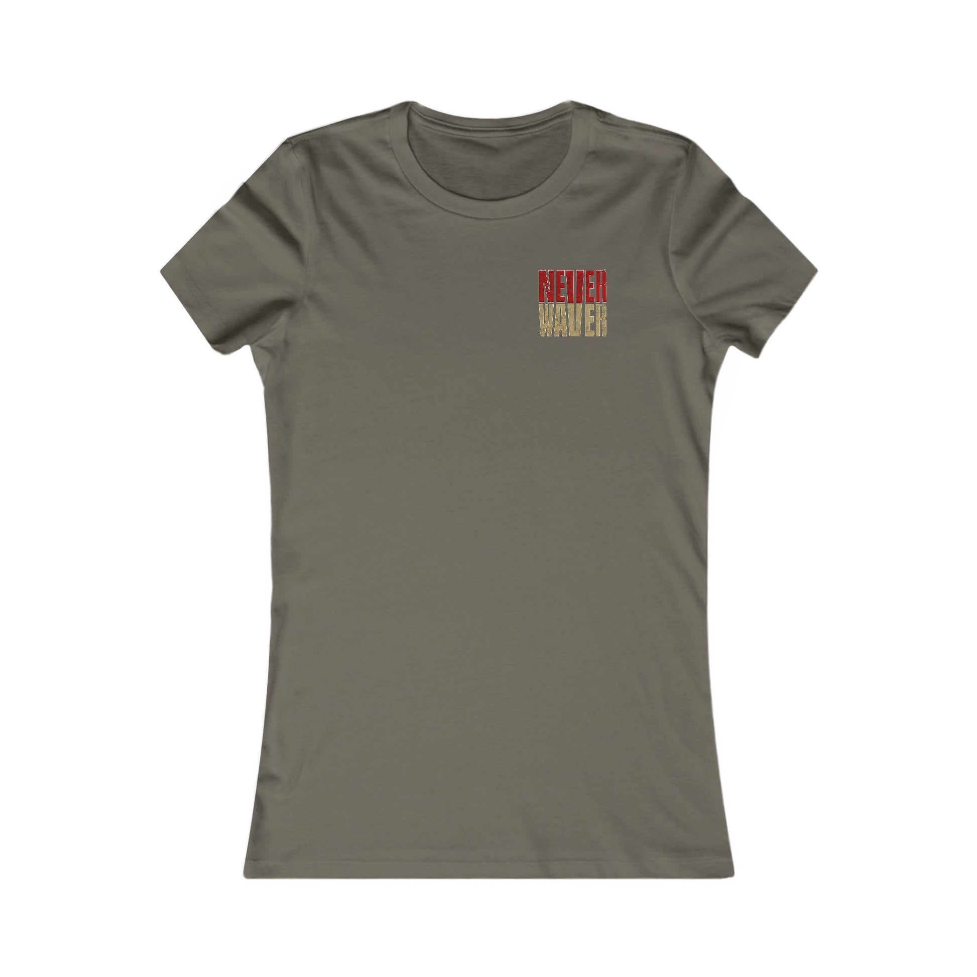 San Francisco Fans Never Waver With Leopard Football Women's Favorite Tee - Never Waver