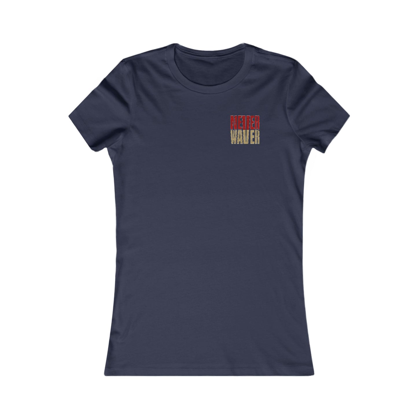 San Francisco Fans Never Waver With Leopard Football Women's Favorite Tee - Never Waver