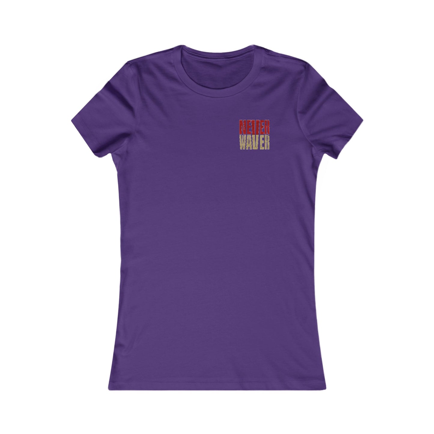 San Francisco Fans Never Waver With Leopard Football Women's Favorite Tee - Never Waver