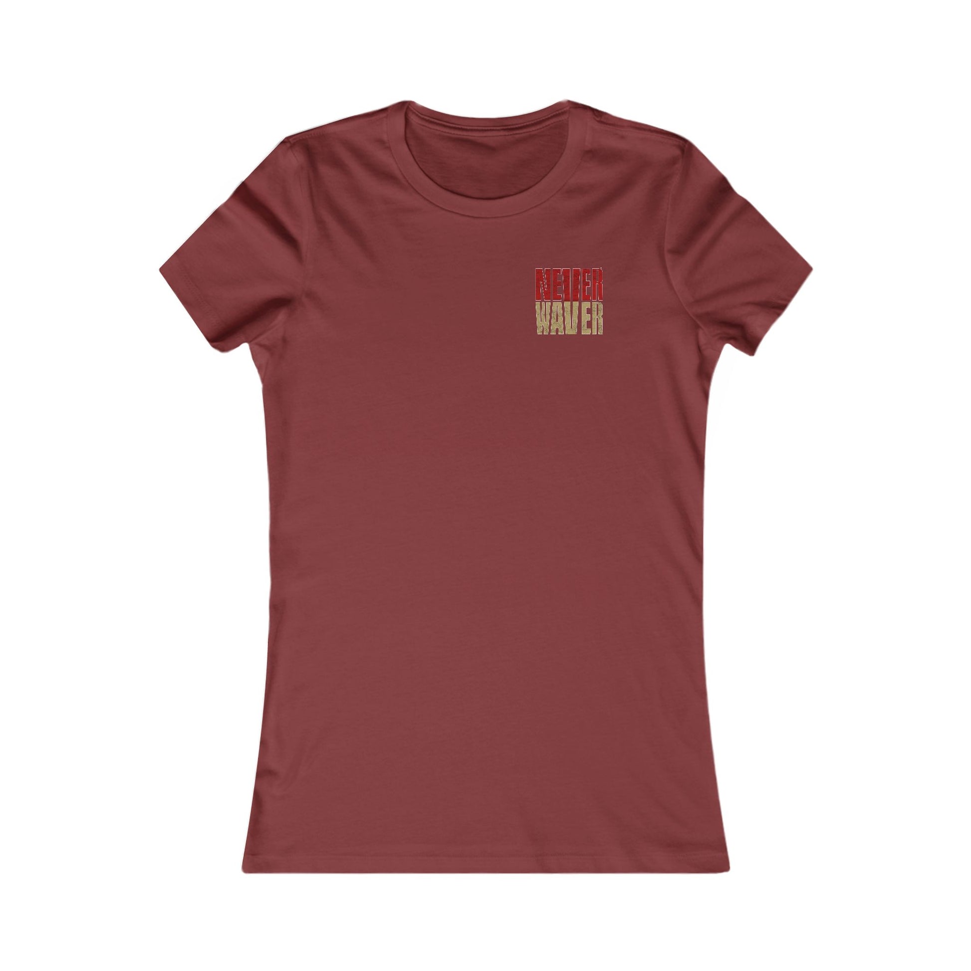 San Francisco Fans Never Waver With Leopard Football Women's Favorite Tee - Never Waver
