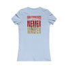 San Francisco Fans Never Waver With Leopard Football Women's Favorite Tee - Never Waver