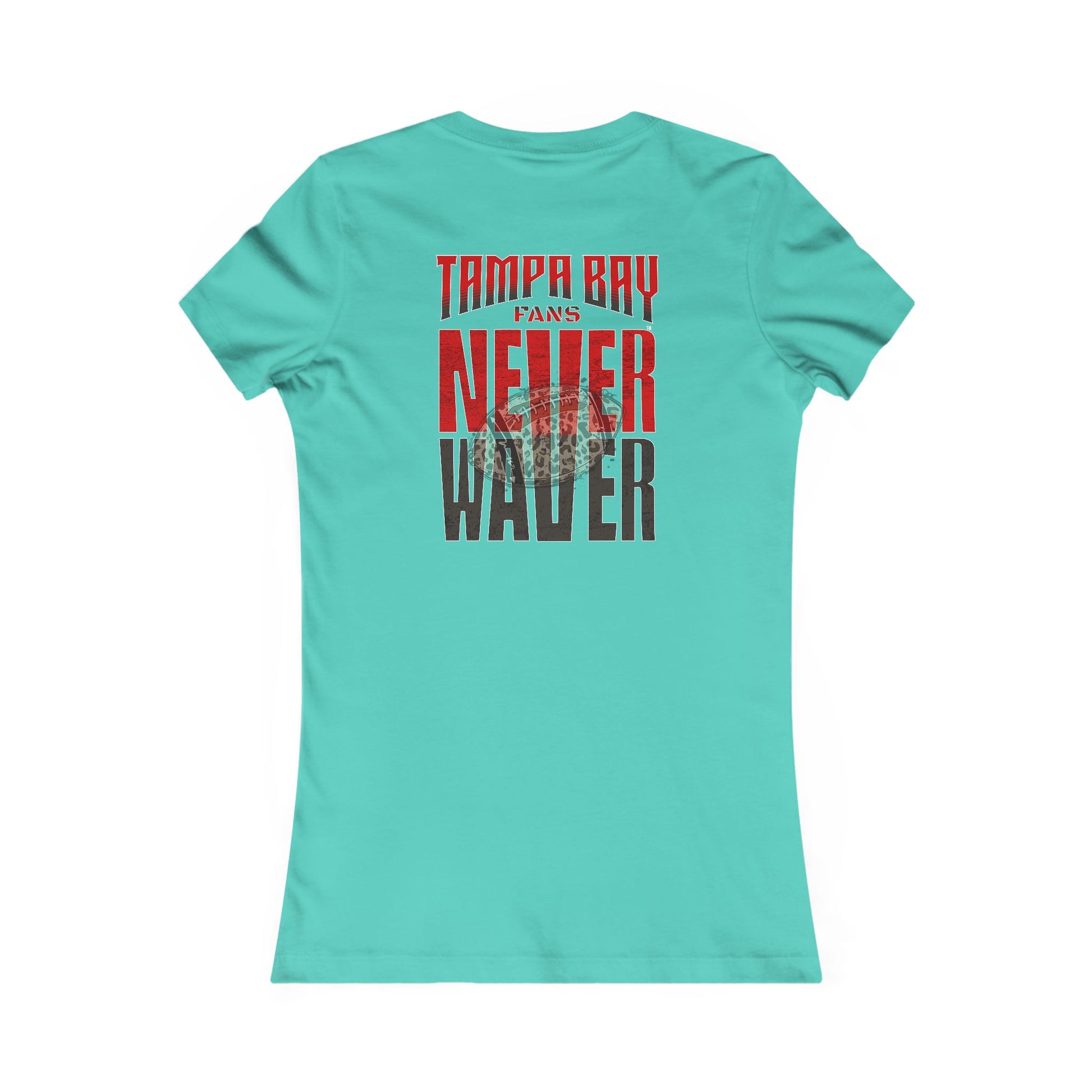 Tampa Bay Fans Never Waver With Leopard Football Women's Favorite Tee - Never Waver