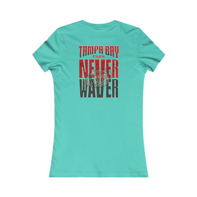 Tampa Bay Fans Never Waver With Leopard Football Women's Favorite Tee - Never Waver