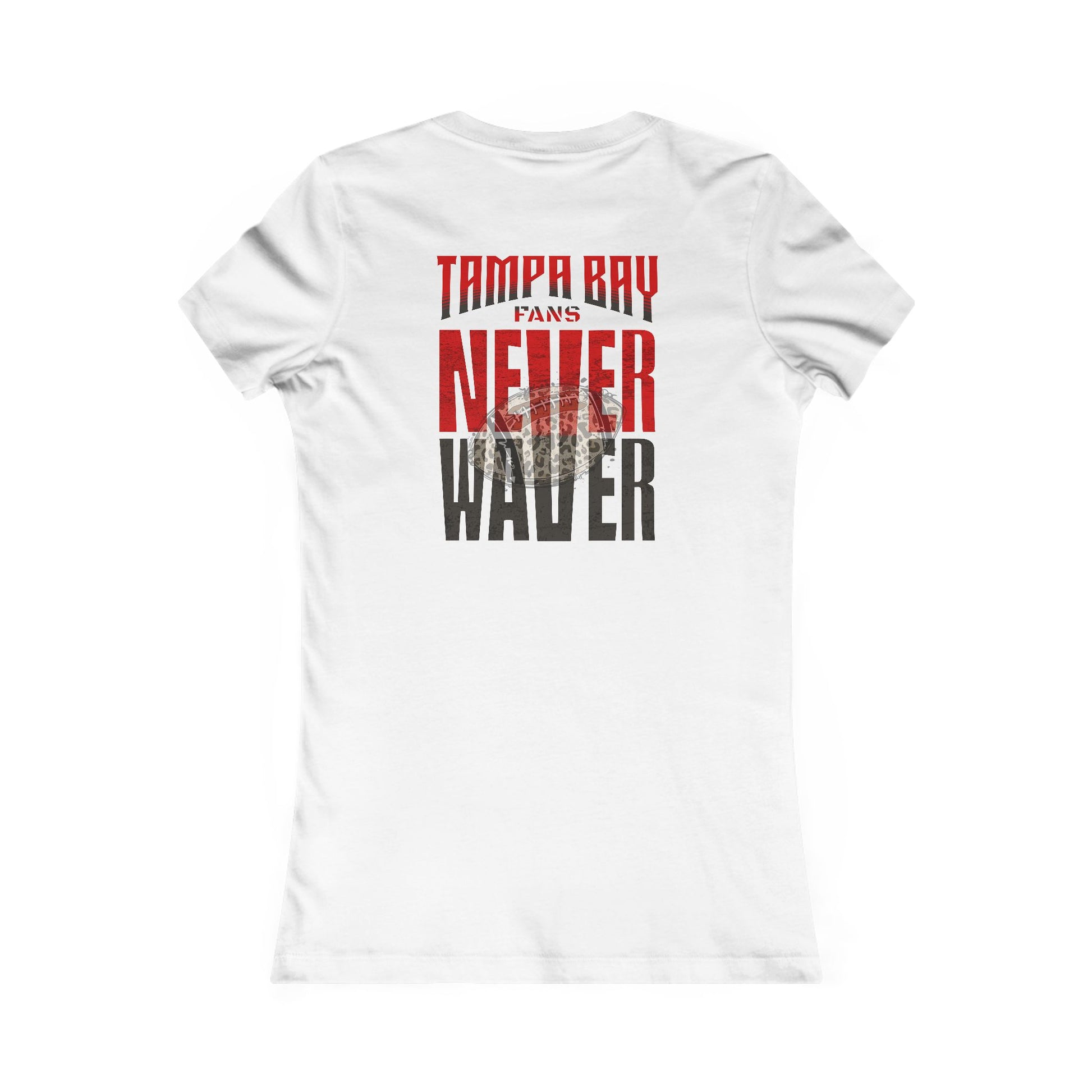 Tampa Bay Fans Never Waver With Leopard Football Women's Favorite Tee - Never Waver
