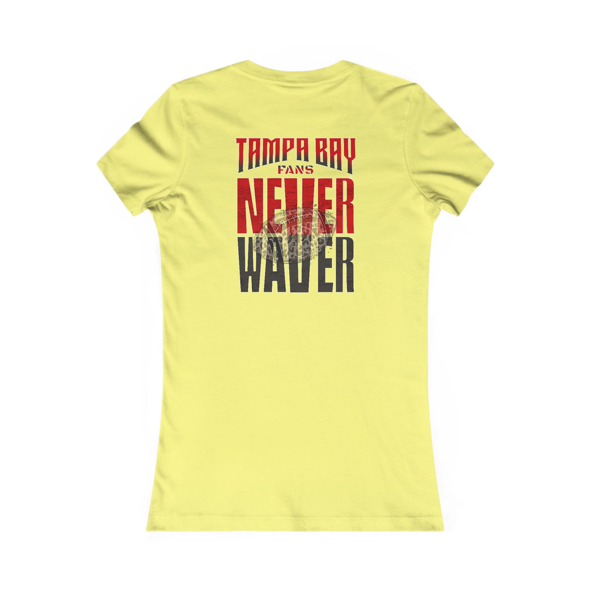 Tampa Bay Fans Never Waver With Leopard Football Women's Favorite Tee - Never Waver