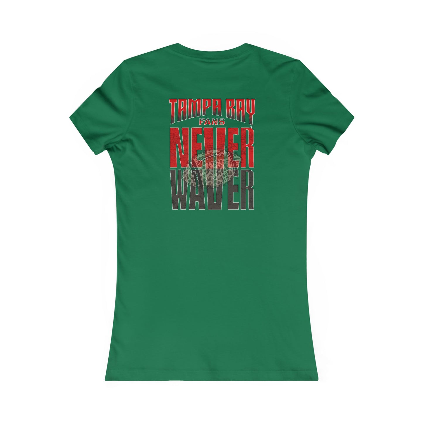 Tampa Bay Fans Never Waver With Leopard Football Women's Favorite Tee - Never Waver