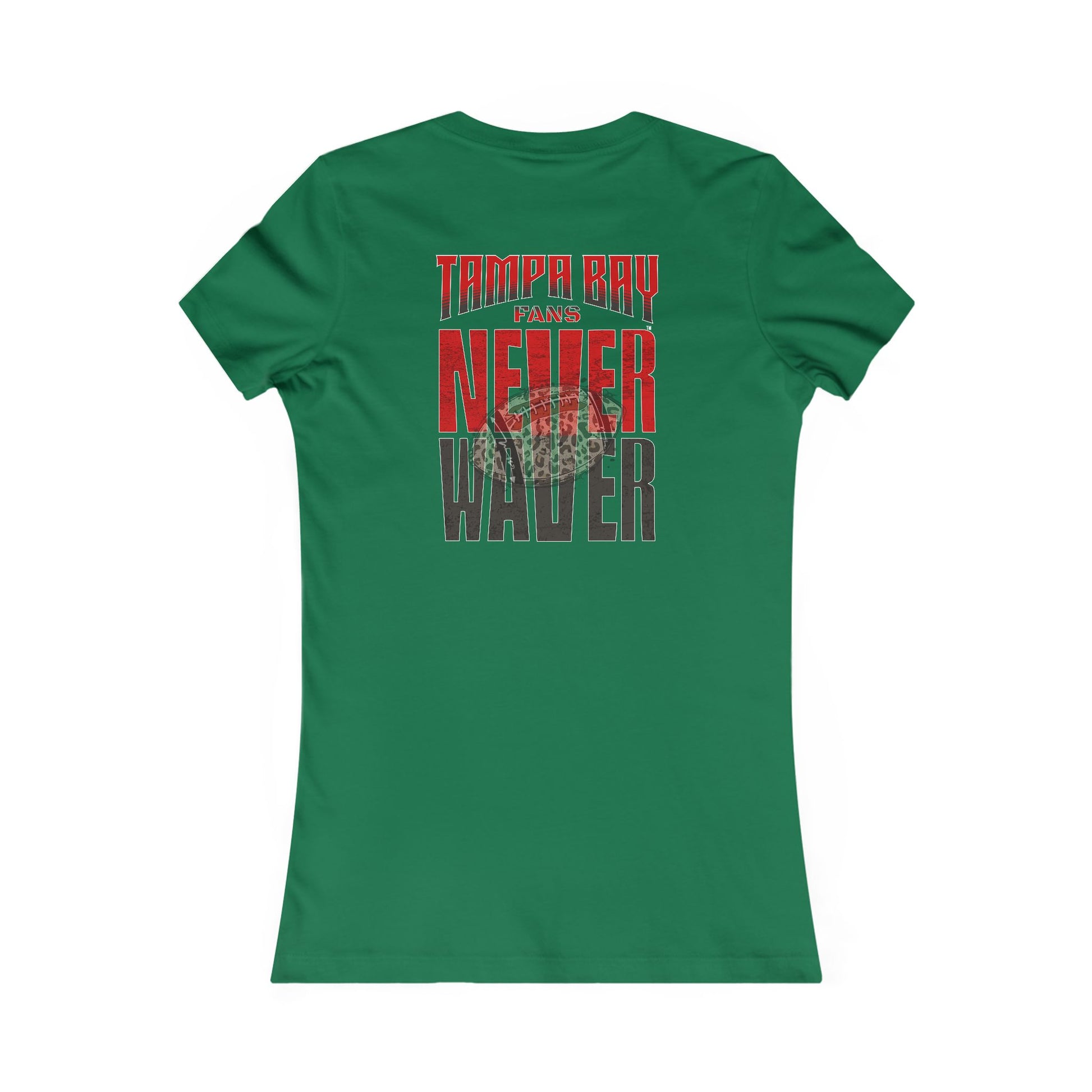 Tampa Bay Fans Never Waver With Leopard Football Women's Favorite Tee - Never Waver