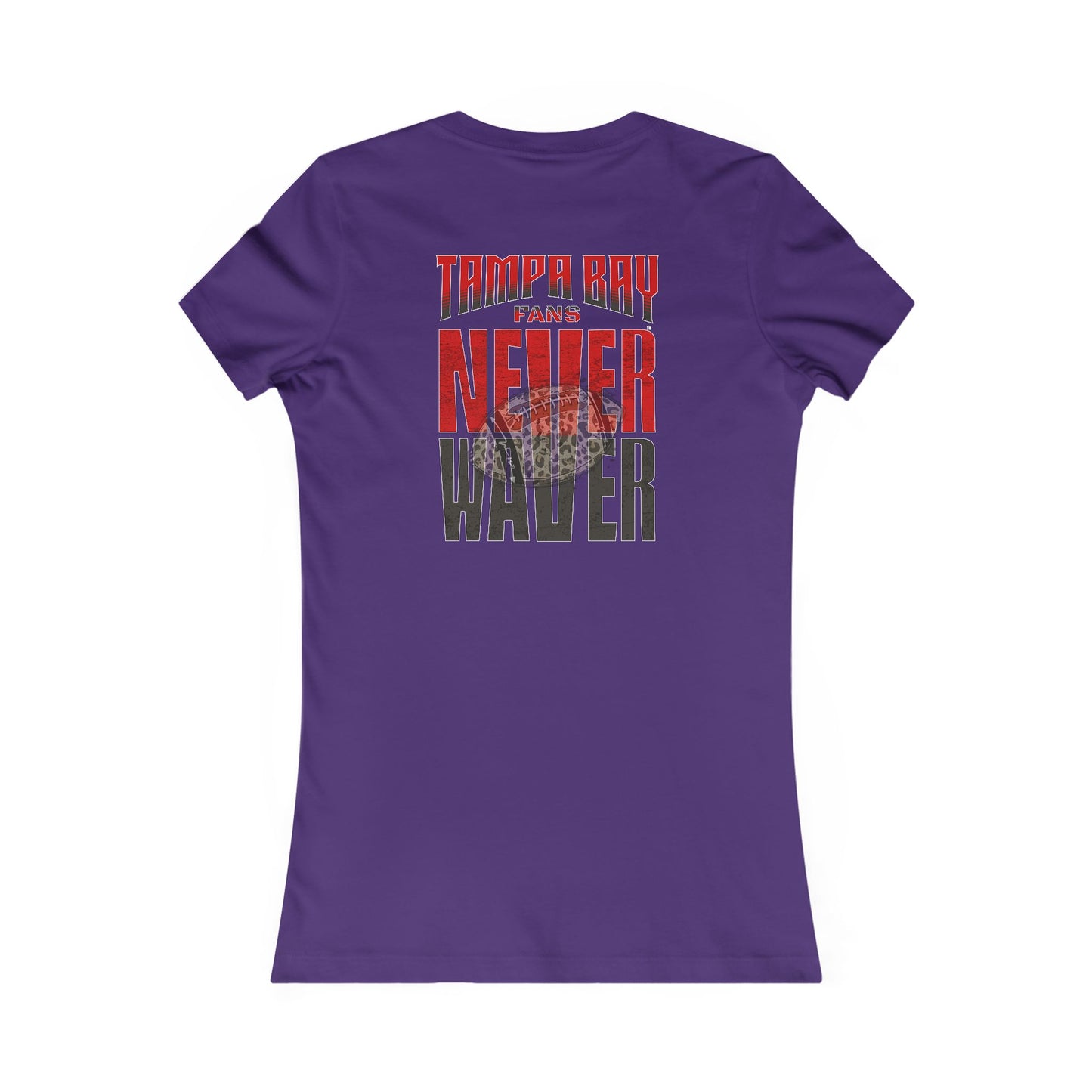 Tampa Bay Fans Never Waver With Leopard Football Women's Favorite Tee - Never Waver