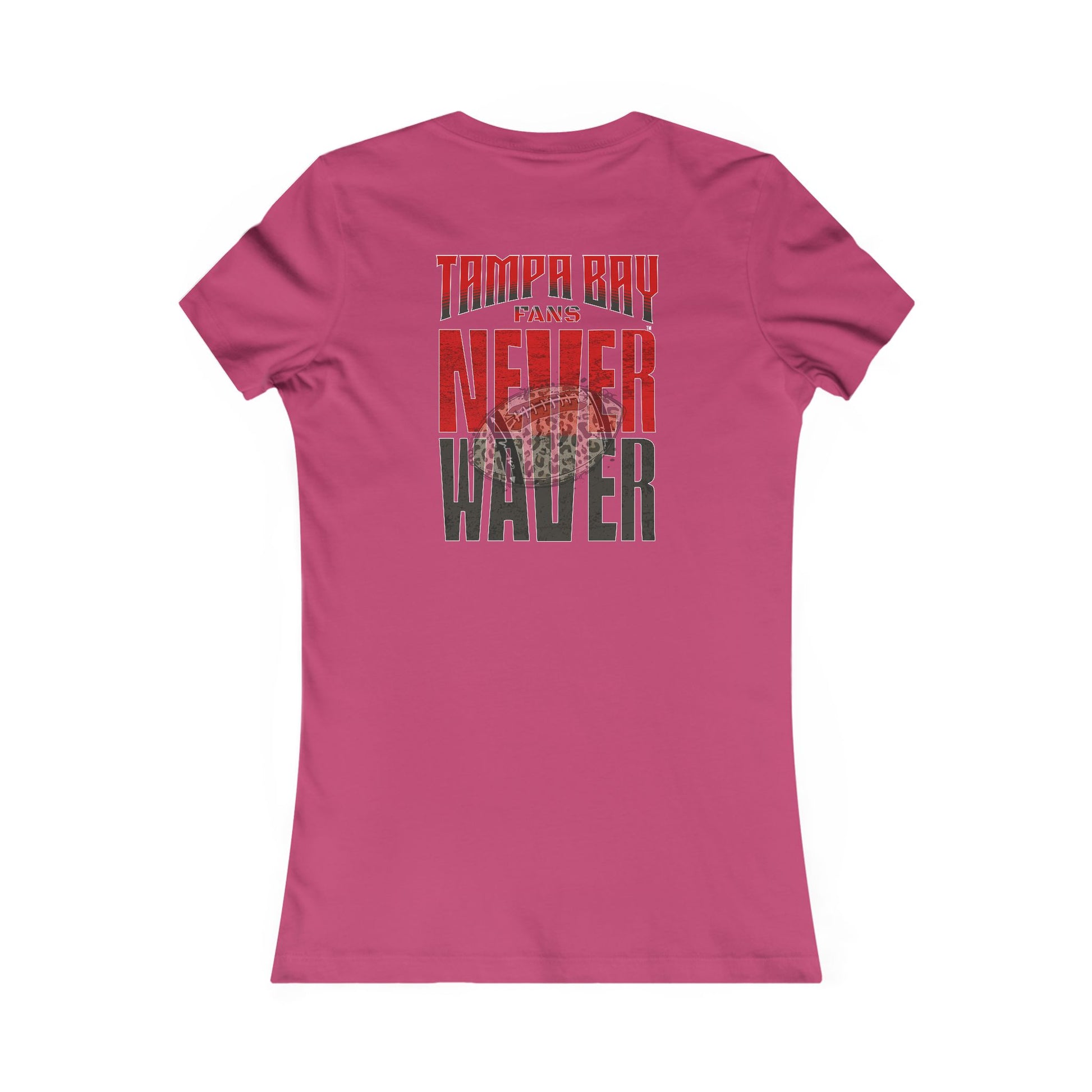 Tampa Bay Fans Never Waver With Leopard Football Women's Favorite Tee - Never Waver