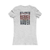 Atlanta Fans Never Waver W-Leopard Football Women's Favorite Tee - Never Waver
