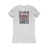 Atlanta Fans Never Waver W-Leopard Football Women's Favorite Tee - Never Waver