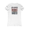 Atlanta Fans Never Waver W-Leopard Football Women's Favorite Tee - Never Waver