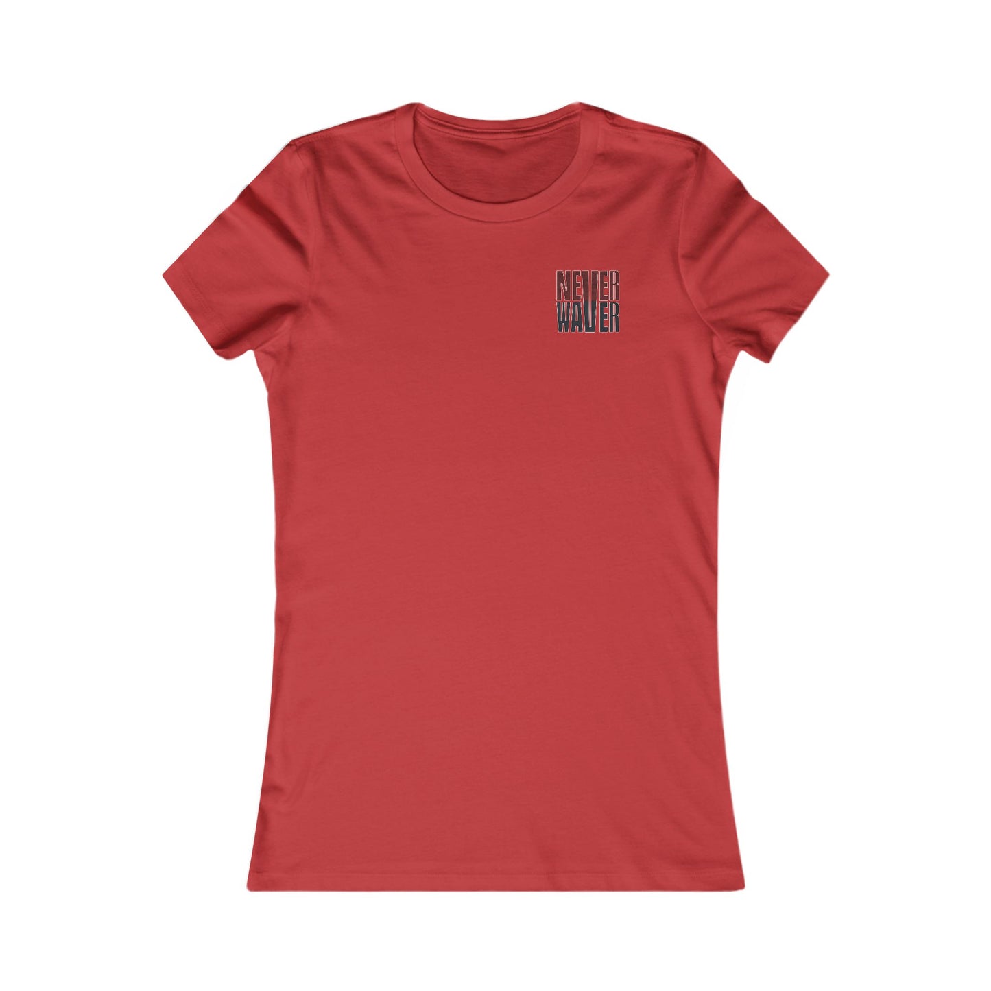 Atlanta Fans Never Waver W-Leopard Football Women's Favorite Tee - Never Waver