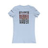 Atlanta Fans Never Waver W-Leopard Football Women's Favorite Tee - Never Waver