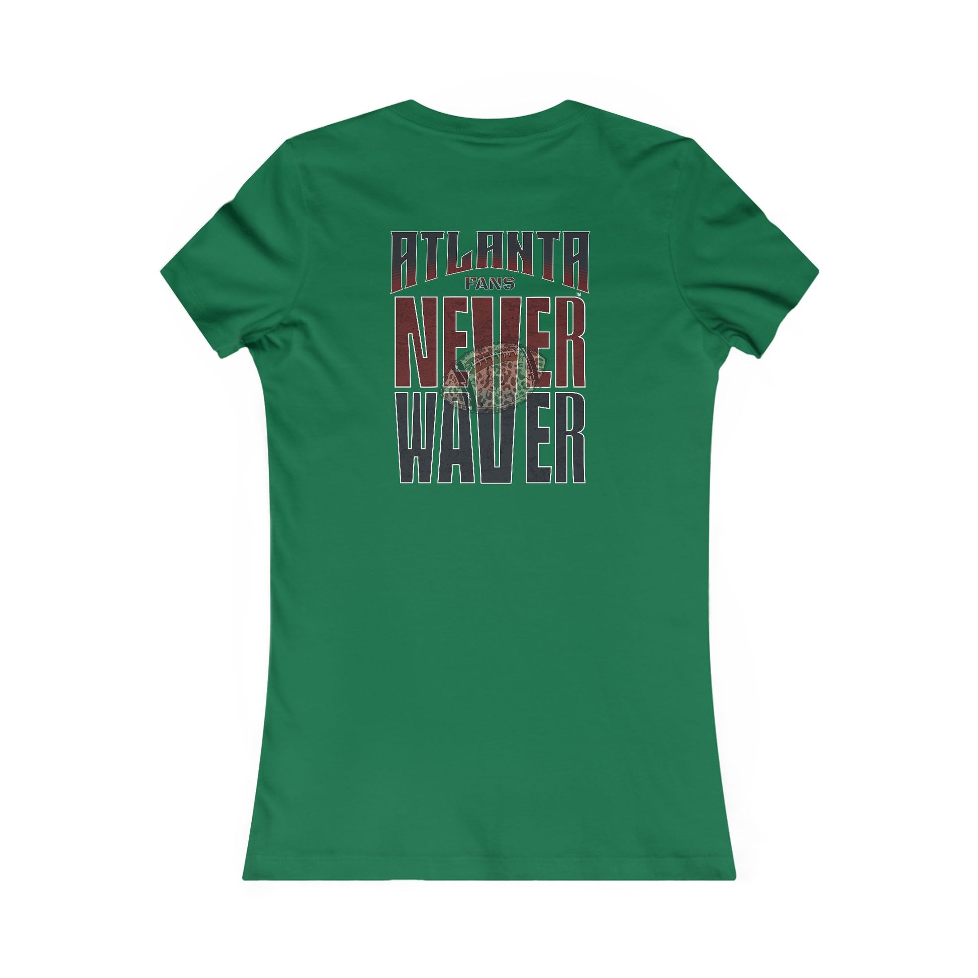 Atlanta Fans Never Waver W-Leopard Football Women's Favorite Tee - Never Waver