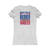 Buffalo Fans Never Waver W-Leopard Football Women's Favorite Tee - Never Waver