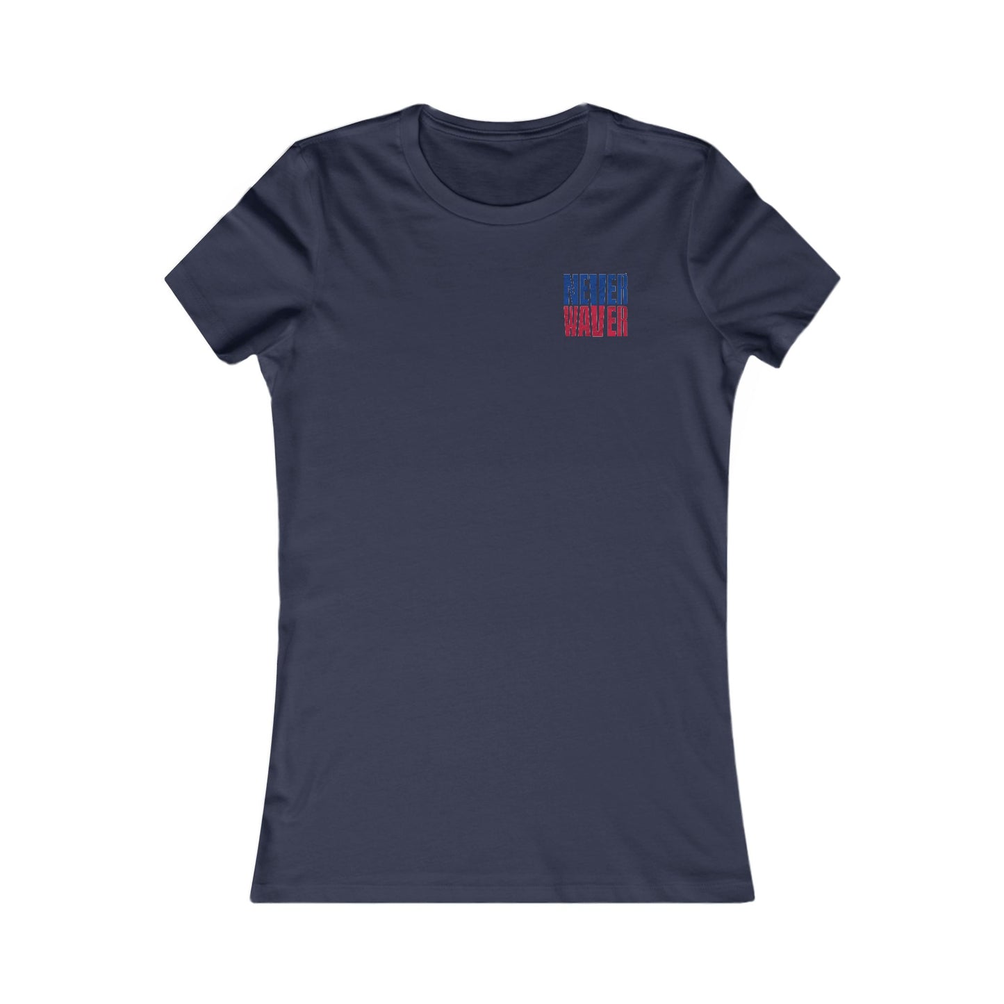 Buffalo Fans Never Waver W-Leopard Football Women's Favorite Tee - Never Waver