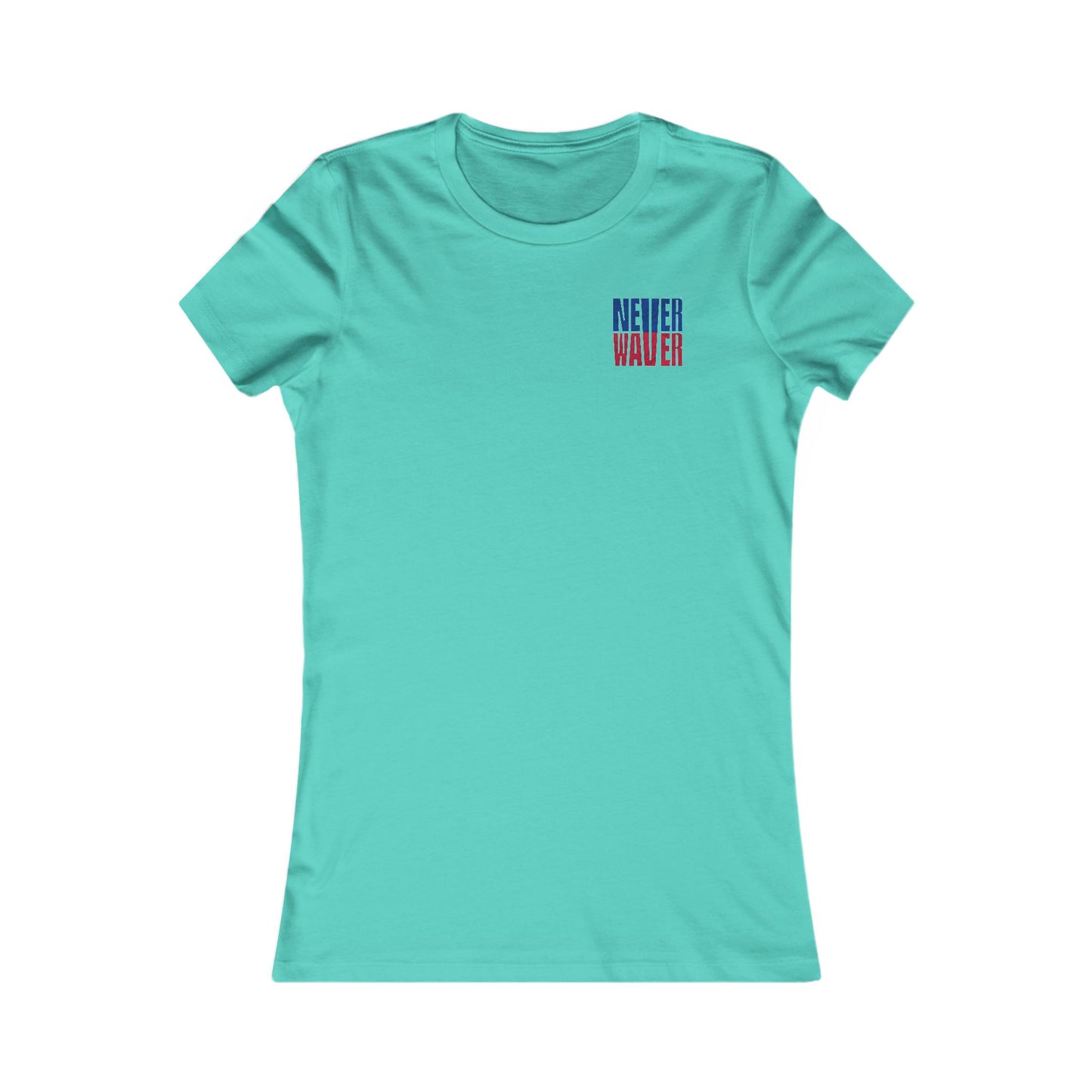 Buffalo Fans Never Waver W-Leopard Football Women's Favorite Tee - Never Waver