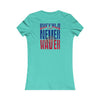 Buffalo Fans Never Waver W-Leopard Football Women's Favorite Tee - Never Waver