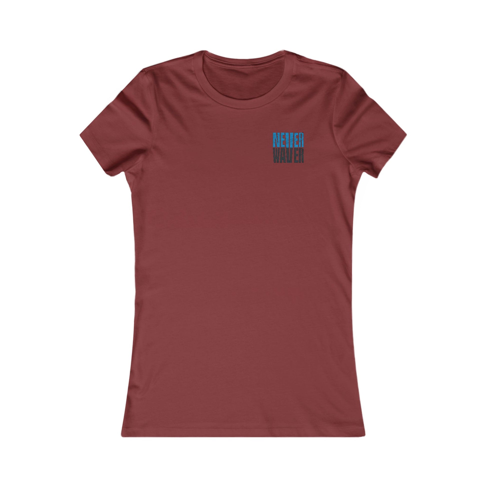Carolina  Fans Never Waver W-Leopard Football Women's Favorite Tee - Never Waver
